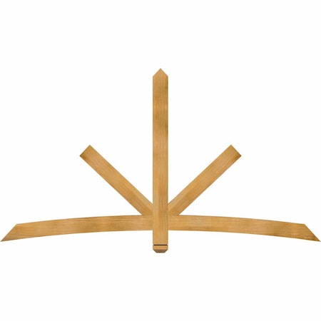 Ekena Millwork Alberta Rough Sawn Timber Gable Bracket, Western Red Cedar, 84"W x 45"H x 2"D x 4"F, 13/12 Pitch GBW084X45X0204ALB00RWR